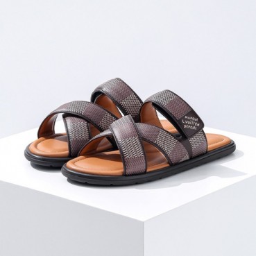 루이비통 남성 브라운 슬리퍼 - Louis vuitton Mens Brown Slippers 