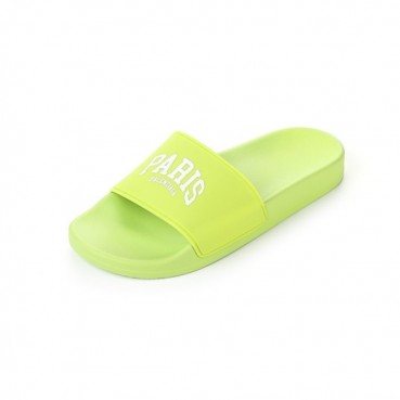 발렌시아가 남/녀 네온 그린 슬리퍼 - Balenciaga Unisex Green Slippers 
