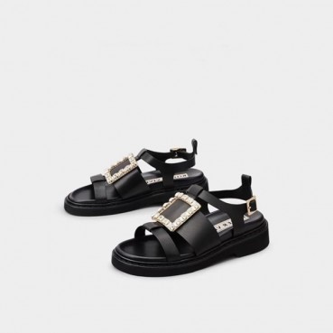 로저비비에 여성 블랙 샌들 - Roger Vivier Womens Black Sandals 