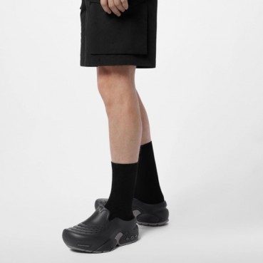 루이비통 남성 블랙 슬리퍼 - Louis vuitton Mens Black Slippers 