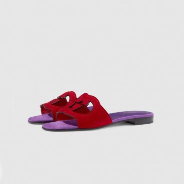 구찌 여성 레드 슬리퍼 - Gucci Womens Red Slippers 