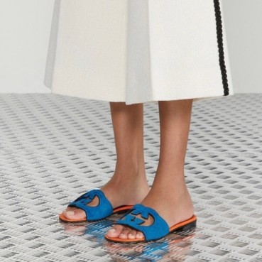구찌 여성 블루 슬리퍼 - Gucci Womens Blue Slippers 