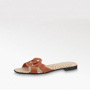 루이비통 여성 카멜 슬리퍼 - Louis vuitton Womens Camel Slippers 