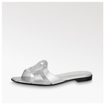 루이비통 여성 실버 슬리퍼 - Louis vuitton Womens Silver Slippers 