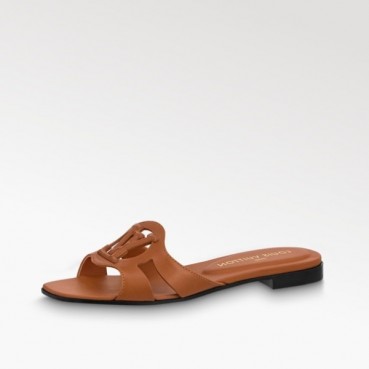 루이비통 여성 카멜 슬리퍼 - Louis vuitton Womens Camel Slippers 