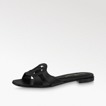 루이비통 여성 블랙 슬리퍼 - Louis vuitton Womens Black Slippers 