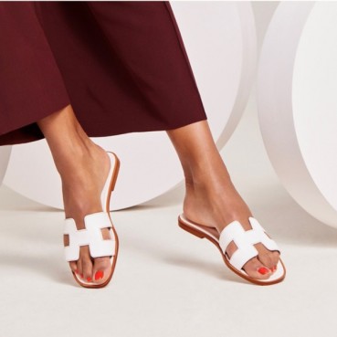 에르메스 여성 화이트 오란 - Hermes Womens White Slipper 