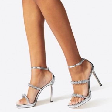 지미츄 여성 실버 샌들 - Jimmy Choo Womens Silver Sandals 