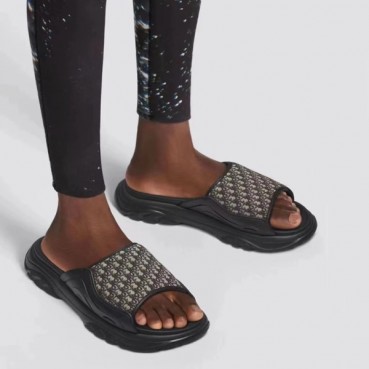 디올 남성 블랙 슬리퍼 - Dior Mens Black Slippers 