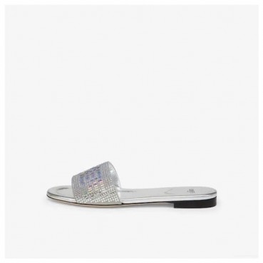 펜디 여성 실버 슬리퍼 - Fendi Womens Silver Slipper 