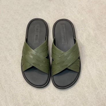 보테가베네타 남성 올리브 슬리퍼 - Bottega veneta Mens Olive Slippers 