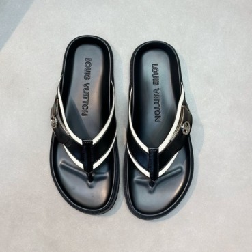 루이비통 남성 화이트탭 슬리퍼 - Louis vuitton Mens White Tap Slippers 