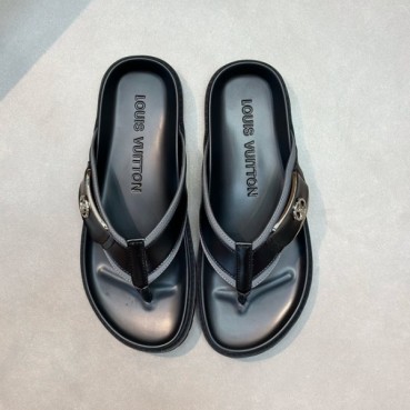 루이비통 남성 그레이탭 슬리퍼 - Louis vuitton Mens Gray Tap Slippers 