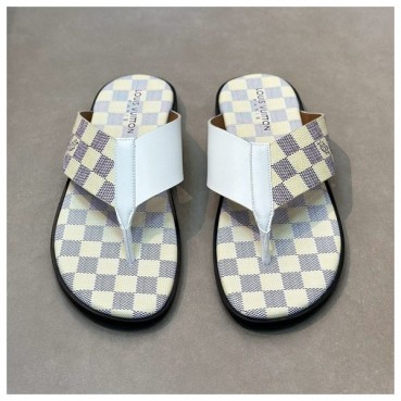 루이비통 남성 아이보리 슬리퍼 - Louis vuitton Mens Ivory Slippers 