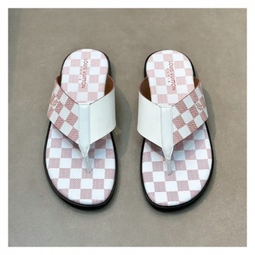 루이비통 남성 버건디 슬리퍼 - Louis vuitton Mens Burgundy Slippers 