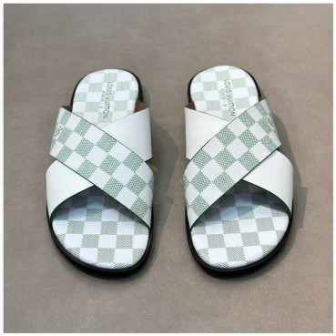 루이비통 남성 그린 슬리퍼 - Louis vuitton Mens Green Slippers 