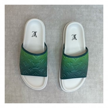 루이비통 남성 그린 슬리퍼 - Louis vuitton Mens Green Slippers 