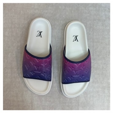 루이비통 남성 퍼플 슬리퍼 - Louis vuitton Mens Purple Slippers 