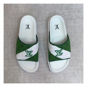 루이비통 남성 그린 슬리퍼 - Louis vuitton Mens Green Slippers 