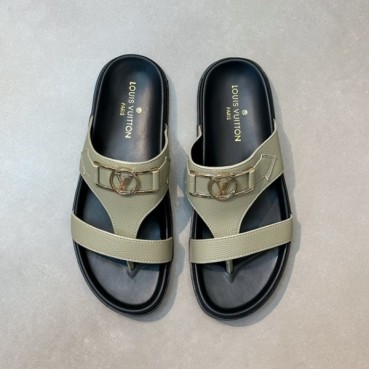 루이비통 남성 그린 슬리퍼 - Louis vuitton Mens Green Slippers 