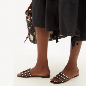 지미츄 여성 블랙 슬리퍼 - Jimmy Choo Womens Black Slippers 