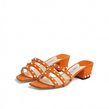 지미츄 여성 오렌지 슬리퍼 - Jimmy Choo Womens Orange Slippers 