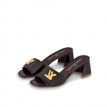 루이비통 여성 블랙 슬리퍼 - Louis vuitton Womens Black Slippers 