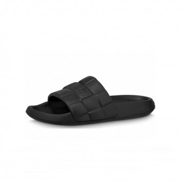루이비통 남/녀 블랙 슬리퍼 - Louis vuitton Unisex Black Slippers 