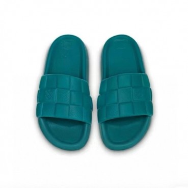 루이비통 남/녀 그린 슬리퍼 - Louis vuitton Unisex Green Slippers 