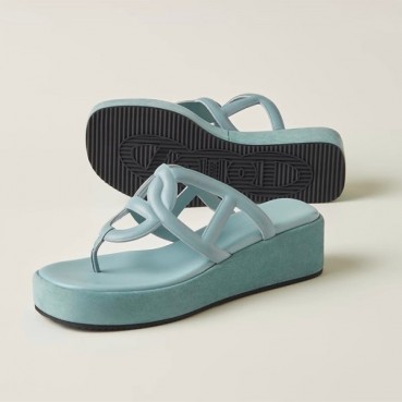 에르메스 여성 베이직 블루 뮬 - Hermes Womens Blue Mule 