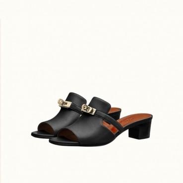 에르메스 여성 블랙 켈리 뮬 - Hermes Womens Black Mule 