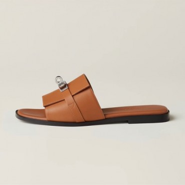 에르메스 여성 카멜 켈리 슬리퍼 - Hermes Womens Camel Slipper 