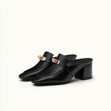 에르메스 여성 블랙 블로썸 뮬 - Hermes Womens Black Blossom 