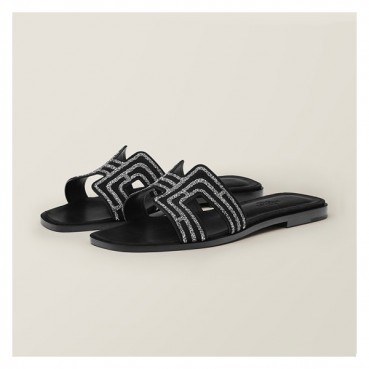 에르메스 여성 블랙 오란 - Hermes Womens Black Slipper 