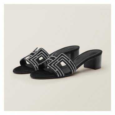 에르메스 여성 블랙 오아시스 - Hermes Womens Black Slipper 