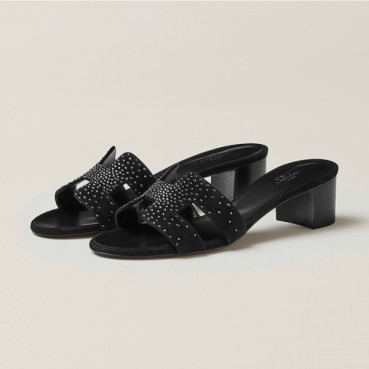 에르메스 여성 블랙 오아시스 - Hermes Womens Black Slipper 
