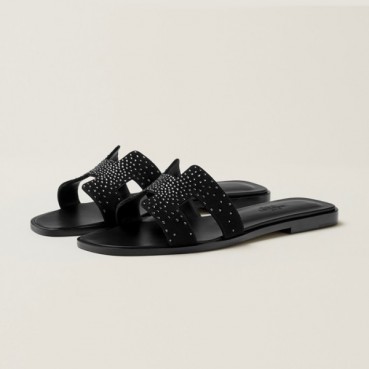 에르메스 여성 블랙 오란 - Hermes Womens Black Slipper 