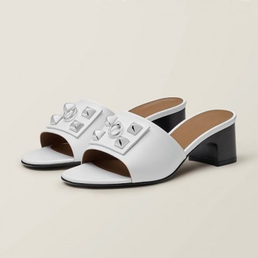 에르메스 여성 시그니처 화이트 뮬 - Hermes Womens White Sandals 