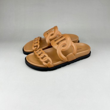 에르메스 남/녀 트렌디 카멜 슬리퍼 - Unisex Camel Slippers 