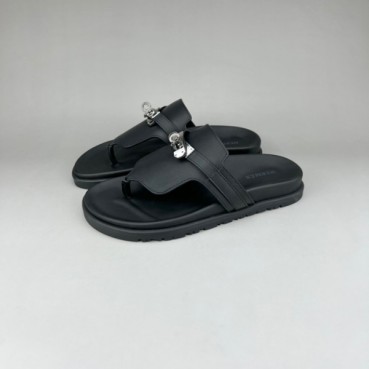 에르메스 남/녀 트렌디 블랙 슬리퍼 - Unisex Black Slippers 