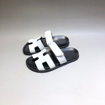 에르메스 남/녀 트렌디 화이트 슬리퍼 - Unisex White Slippers 