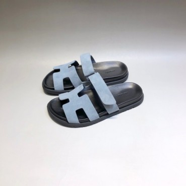 에르메스 남/녀 트렌디 블루 슬리퍼 - Unisex Blue Slippers 