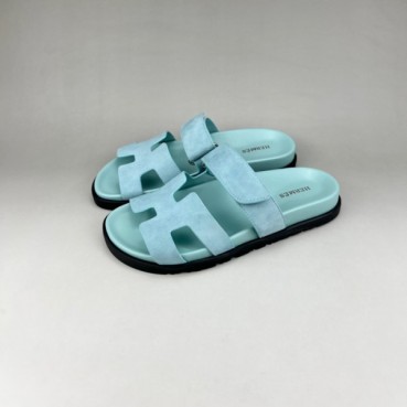 에르메스 남/녀 트렌디 블루 슬리퍼 - Unisex Blue Slippers 