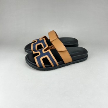 에르메스 남/녀 네이비 슬리퍼 - Unisex Navy Slippers 