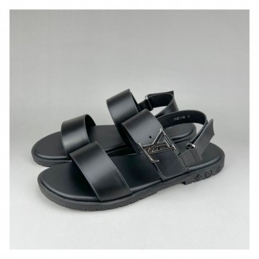루이비통 남성 이니셜 블랙 샌들 - Mens Black Sandals 