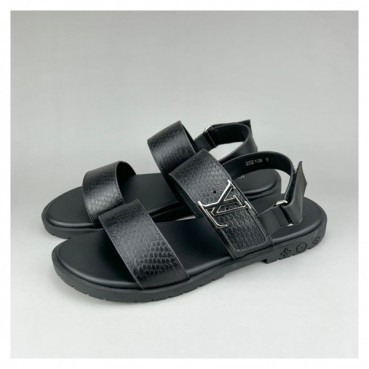 루이비통 남성 이니셜 블랙 샌들 - Mens Black Sandals 