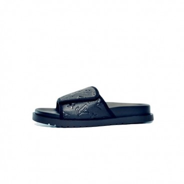 루이비통 남성 클래식 블랙 슬리퍼 - Mens Black Slippers 