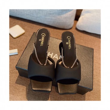 Chanel 2021 Women's Leather Slipper,CHAS0654 - 샤넬 2021 여성용 레더 슬리퍼,Size(225