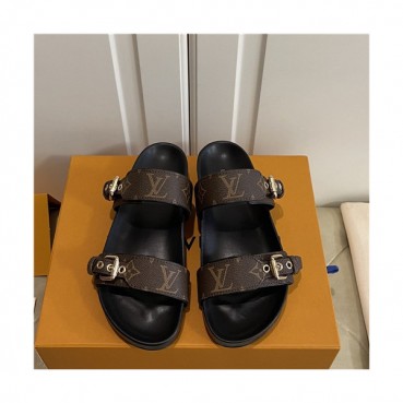 Louis Vuitton 2021 Women's Leather Slipper,LOUS2229 - 루이비통 2021 여성용 레더 슬리퍼,Size(225