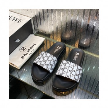 Balmain 2021 Men's Leather Slipper,BALMS0044 - 발망 2021 남성용 레더 슬리퍼,Size(240